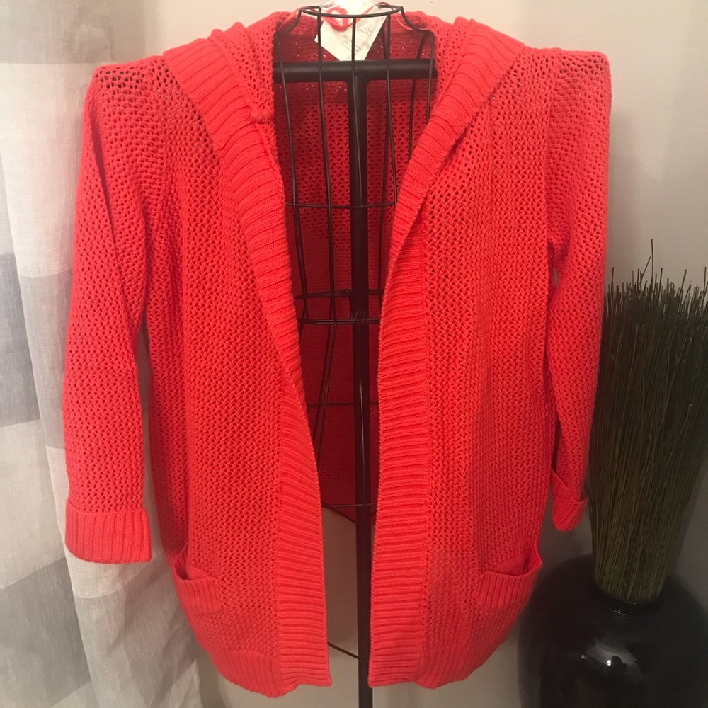 Beautiful Jaclyn Smith Coral Woven Cover Up Size L